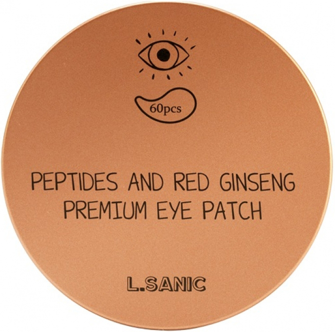 L.SANIC Патчи гидрогелевые с пептидами и экстрактом красного женьшеня для области вокруг глаз 60 шт, фото 2