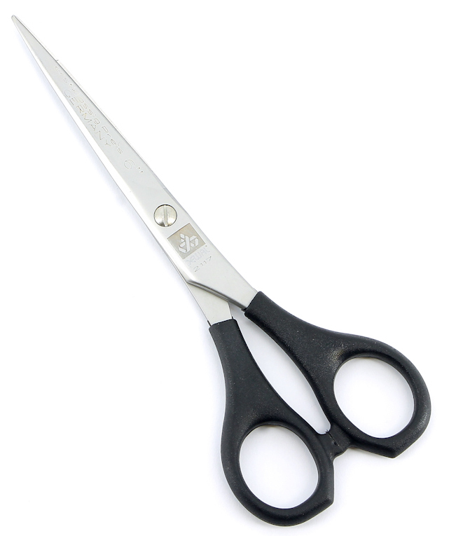 DEWAL PROFESSIONAL Ножницы парикмахерские прямые с микронасечками 6" (черные кольца)