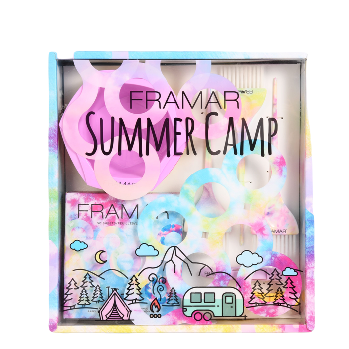 детский спортивный набор с короткими рукавами летний женский корейский вариант princess style пуповинный костюм двойка FRAMAR Набор колориста колор-кемпинг / Summer Camp Kit