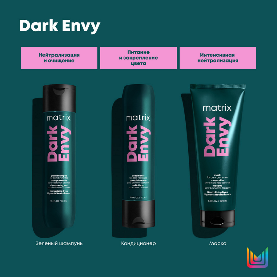 MATRIX Маска для нейтрализации красных оттенков у брюнеток / Total Results DARK ENVY 200 мл, фото 5