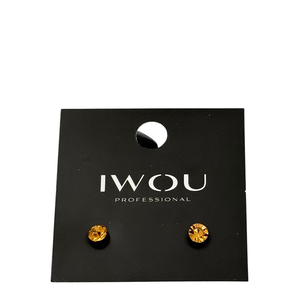 IWOU PROFESSIONAL Серьги гвоздики IWOU светлая бронза 7мм, фото 1