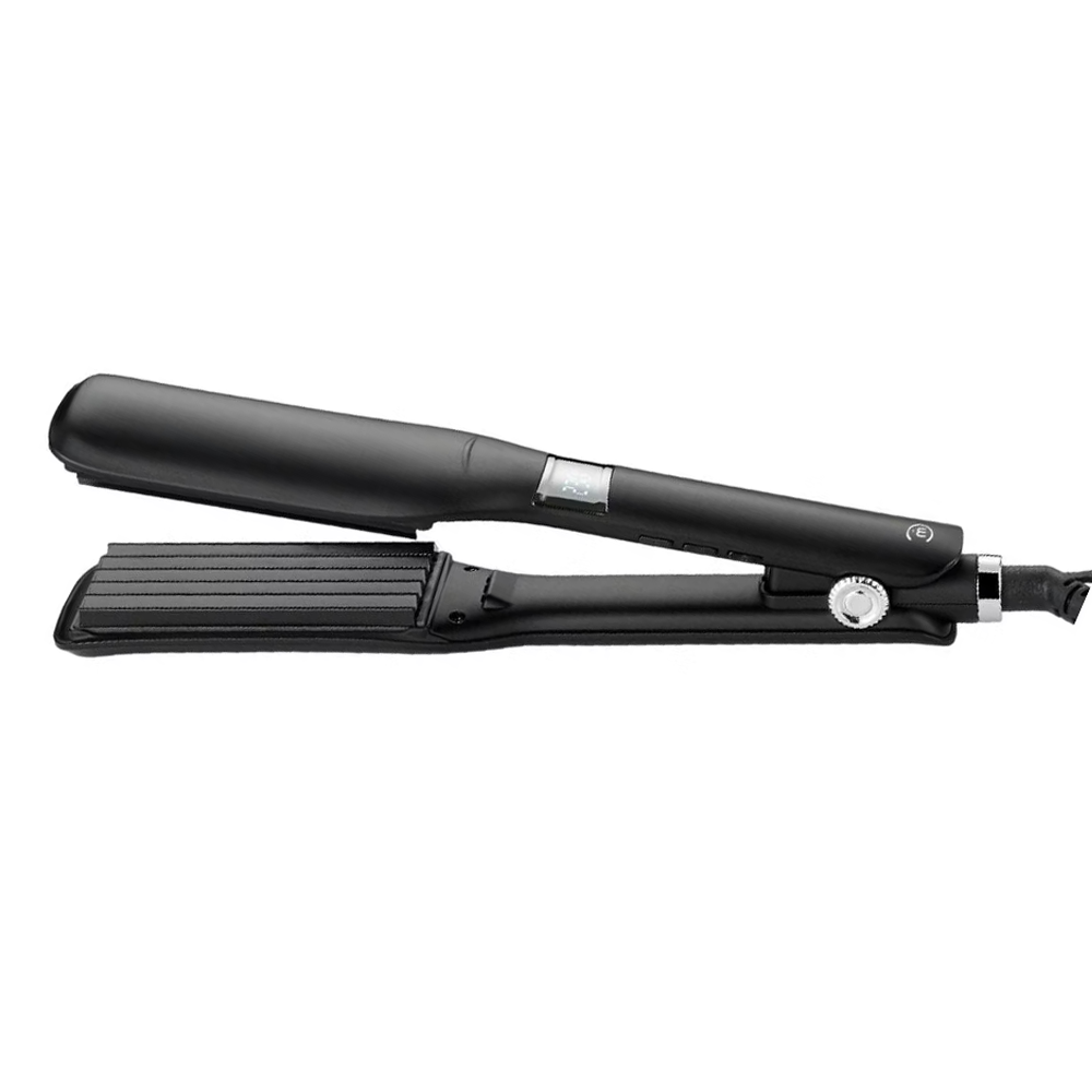 MELON PRO Щипцы-гофре для волос LAMIA Wave, черный, керамо-турмалиновое покрытие, термочехол