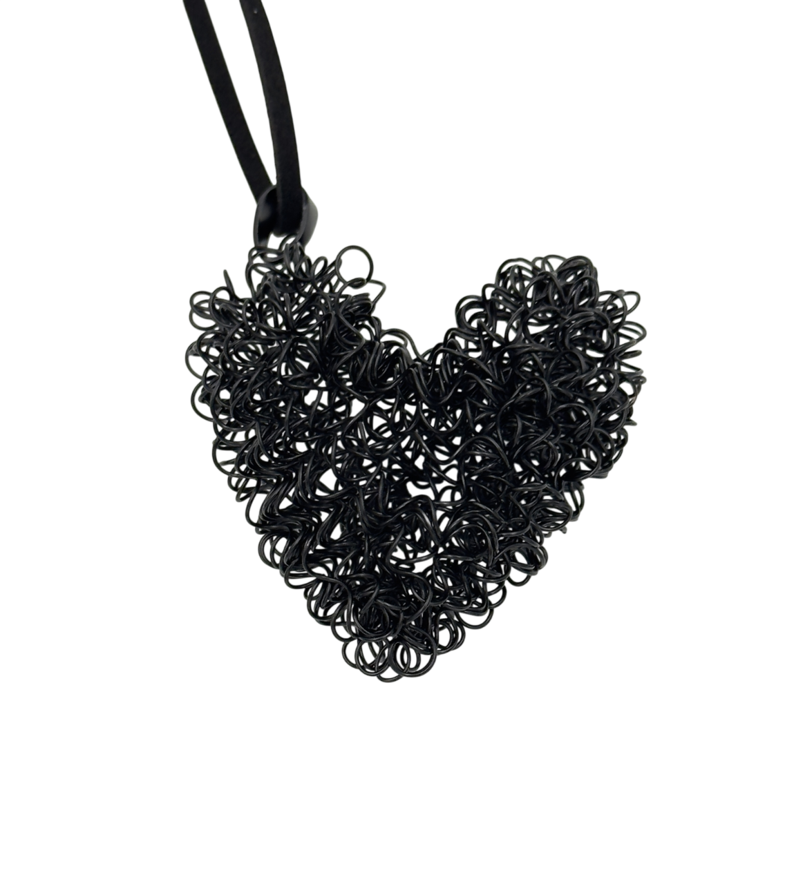 IWOU PROFESSIONAL Подвеска Кружевное сердце черное, фото 3