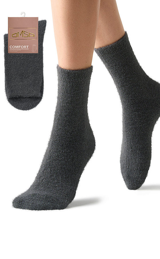 OMSA Носки из нитки травка с добавлением люрекса Grigio Scuro 35-38 / COMFORT 350, фото 2