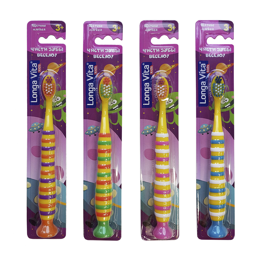 LONGA VITA Щетка зубная детская мануальная от 3-х лет, блистер / Longa Vita, фото 3