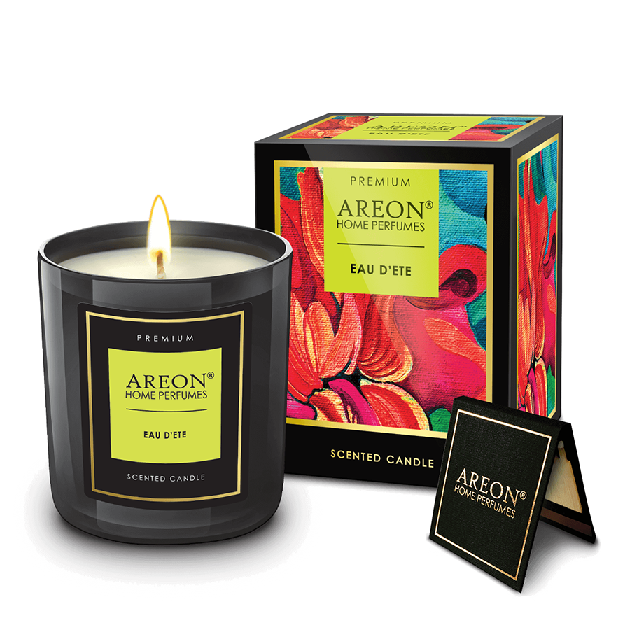 AREON Свеча ароматическая Премиум, летняя вода / HOME PERFUMES А EAU D’ÉTÉ 600 гр, фото 2