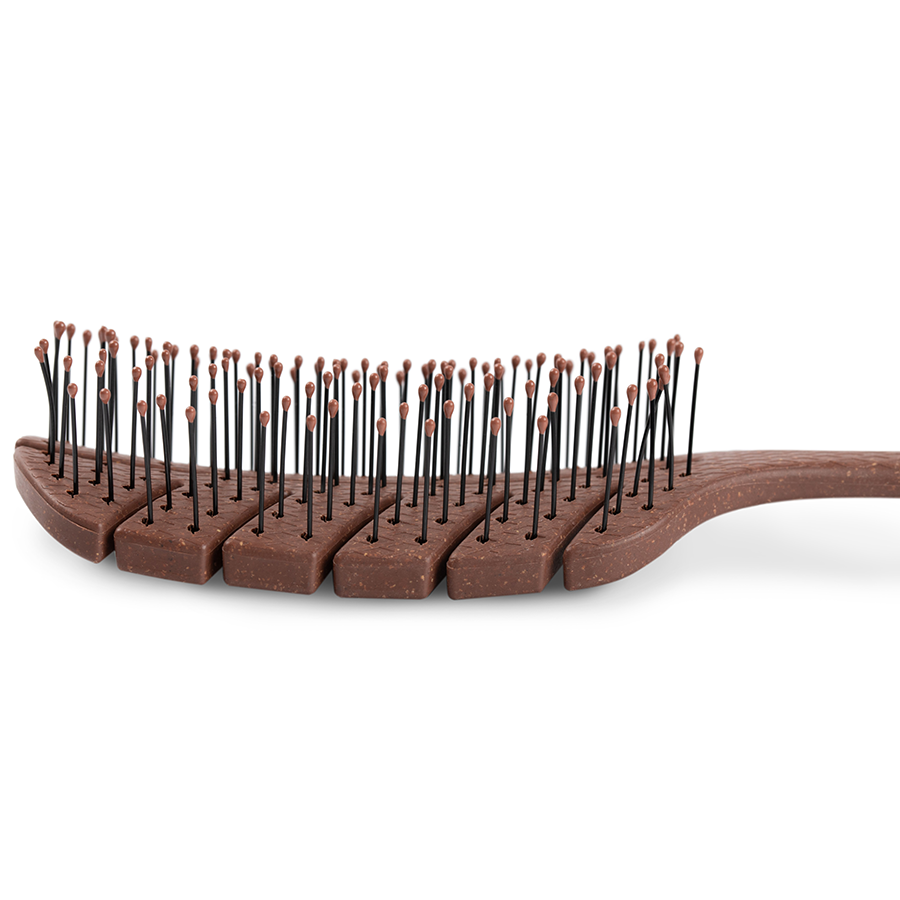 KOSMO SHTUCHKI Расчёска лепестковая малая 5438-M2, коричневая / KOSMO SHTUCHKI, фото 3