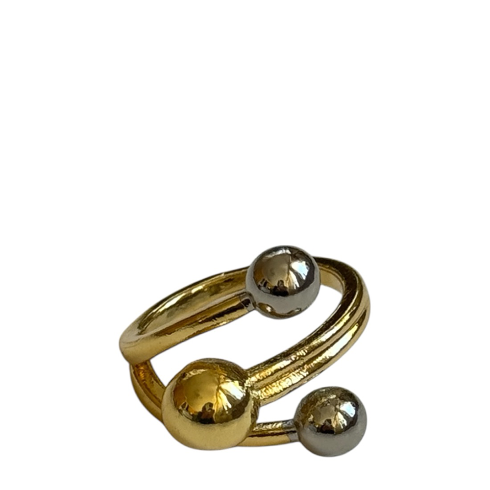 IWOU PROFESSIONAL Кольцо биколор с декоративными сферами, фото 1