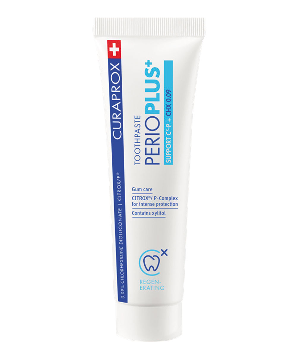 CURAPROX Паста зубная с содержанием хлоргексидина 0,09% / Perio Plus Support 75 мл curaprox жидкость ополаскиватель perio plus forte 200 мл