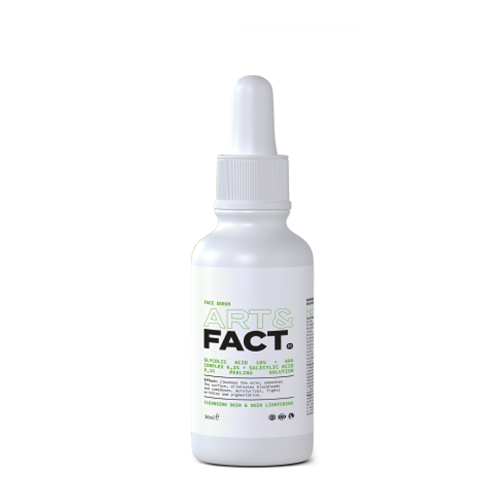 ART&FACT Сыворотка пилинг-эксфолиант для лица / Glycolic acid 10%+AHA Complex 0,2%+Salicyl Ac 30 мл