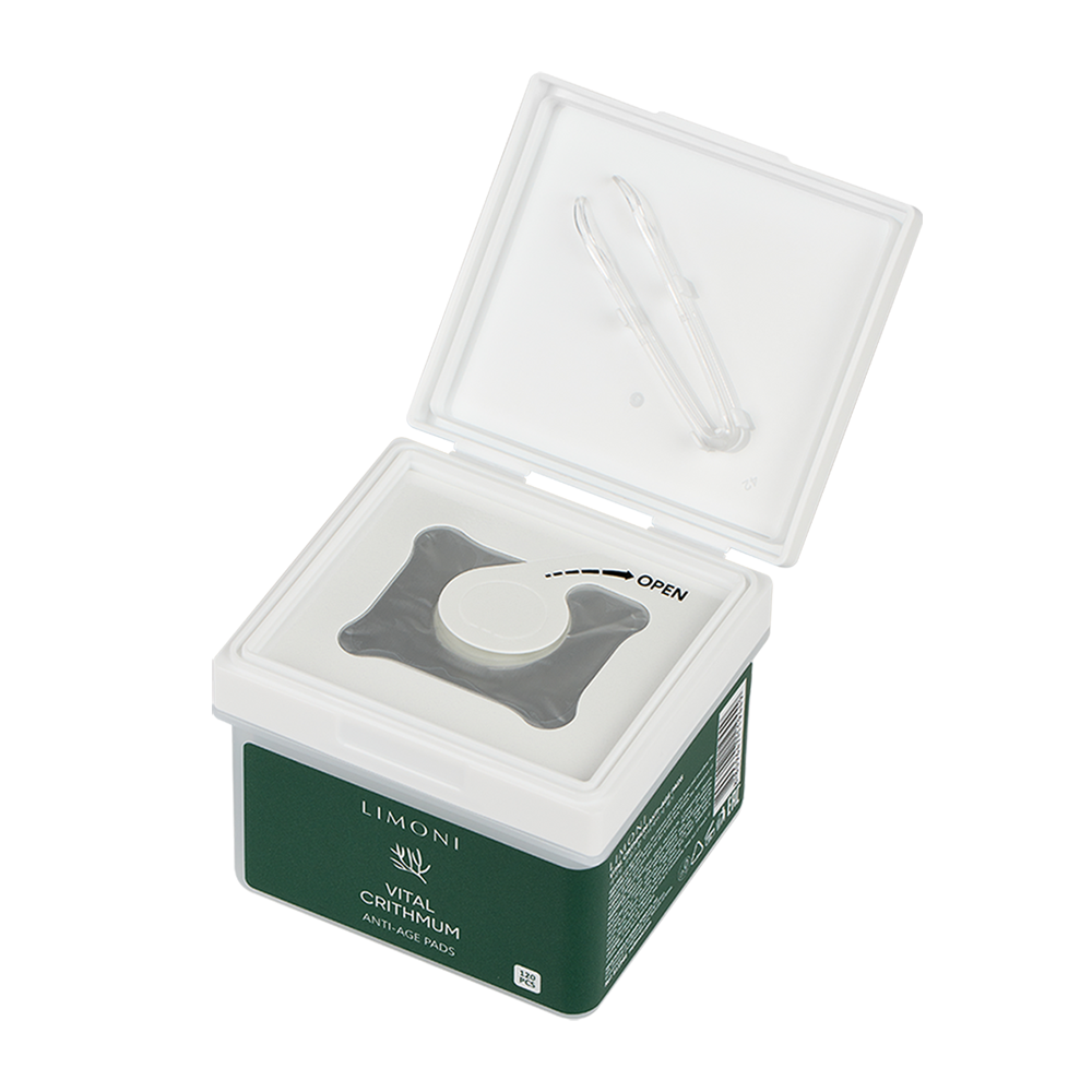 LIMONI Тонер-пэды антивозрастные для лица с критмумом / Vital Crithmum Anti-age Pads 120 шт, фото 2