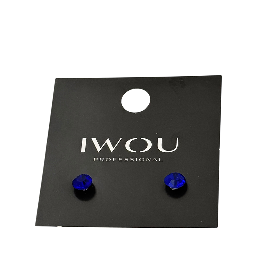IWOU PROFESSIONAL Серьги гвоздики IWOU индиго 7мм, фото 2
