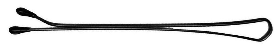 DEWAL PROFESSIONAL Невидимки черные, прямые 60 мм, 60 шт/уп (на блистере)