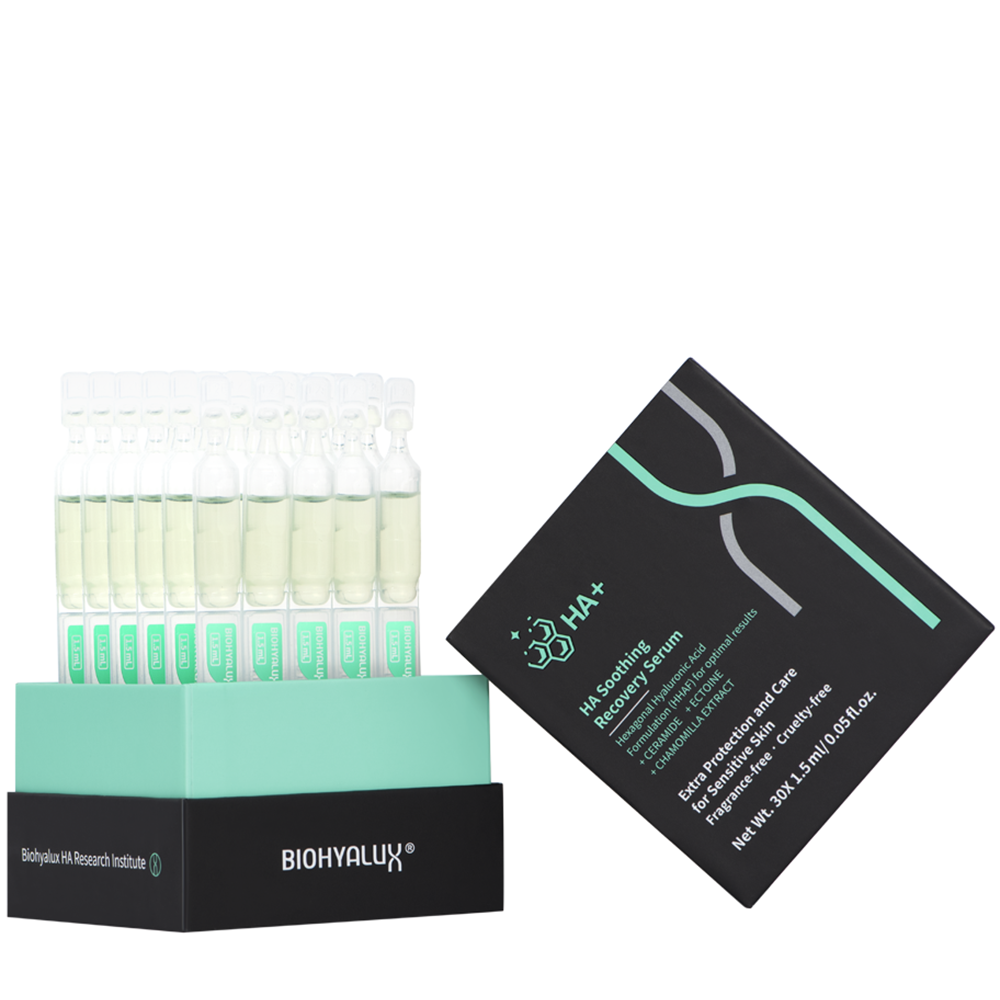BIOHYALUX Сыворотка успокаивающая восстанавливающая с гиалуроновой кислотой / НА SOOTHING RECOVERY SERUM 30х1,5 мл, фото 1