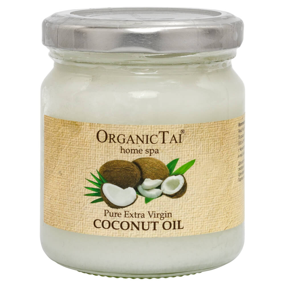 ORGANIC TAI Масло чистое кокосовое холодного отжима 200 мл james read сухое кокосовое масло с эффектом загара 100 мл