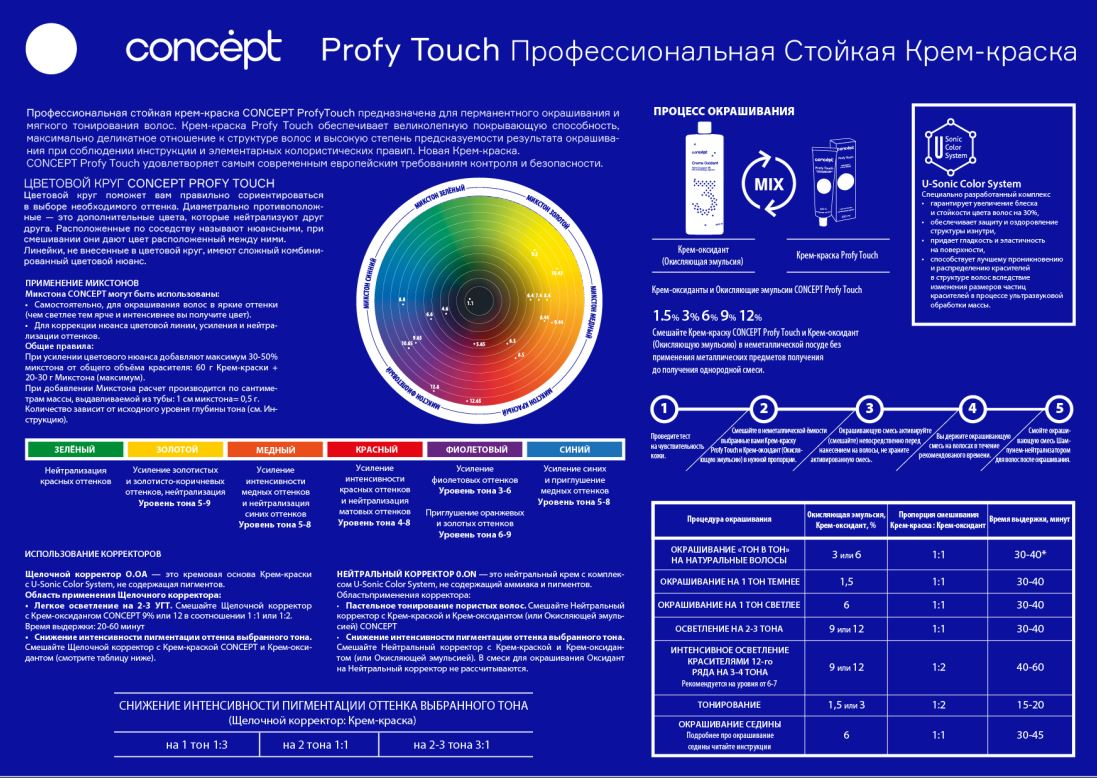 CONCEPT 12.0 крем-краска стойкая для волос, экстрасветлый блондин / Profy Touch Extra Light Blond 100 мл, фото 8
