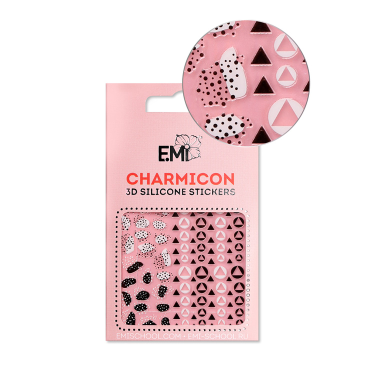Купить E.MI Декор для ногтей №120 Геометрические узоры / Charmicon 3D Silicone Stickers