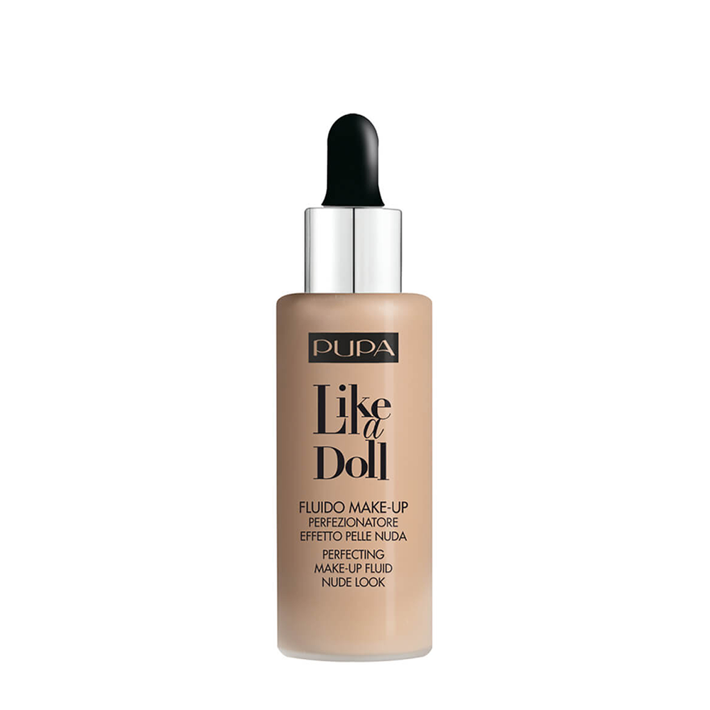 PUPA Крем тональный, 30 естественный бежевый / LIKE A DOLL - MAKE-UP FLUID NUDE LOOK 20 мл, фото 1