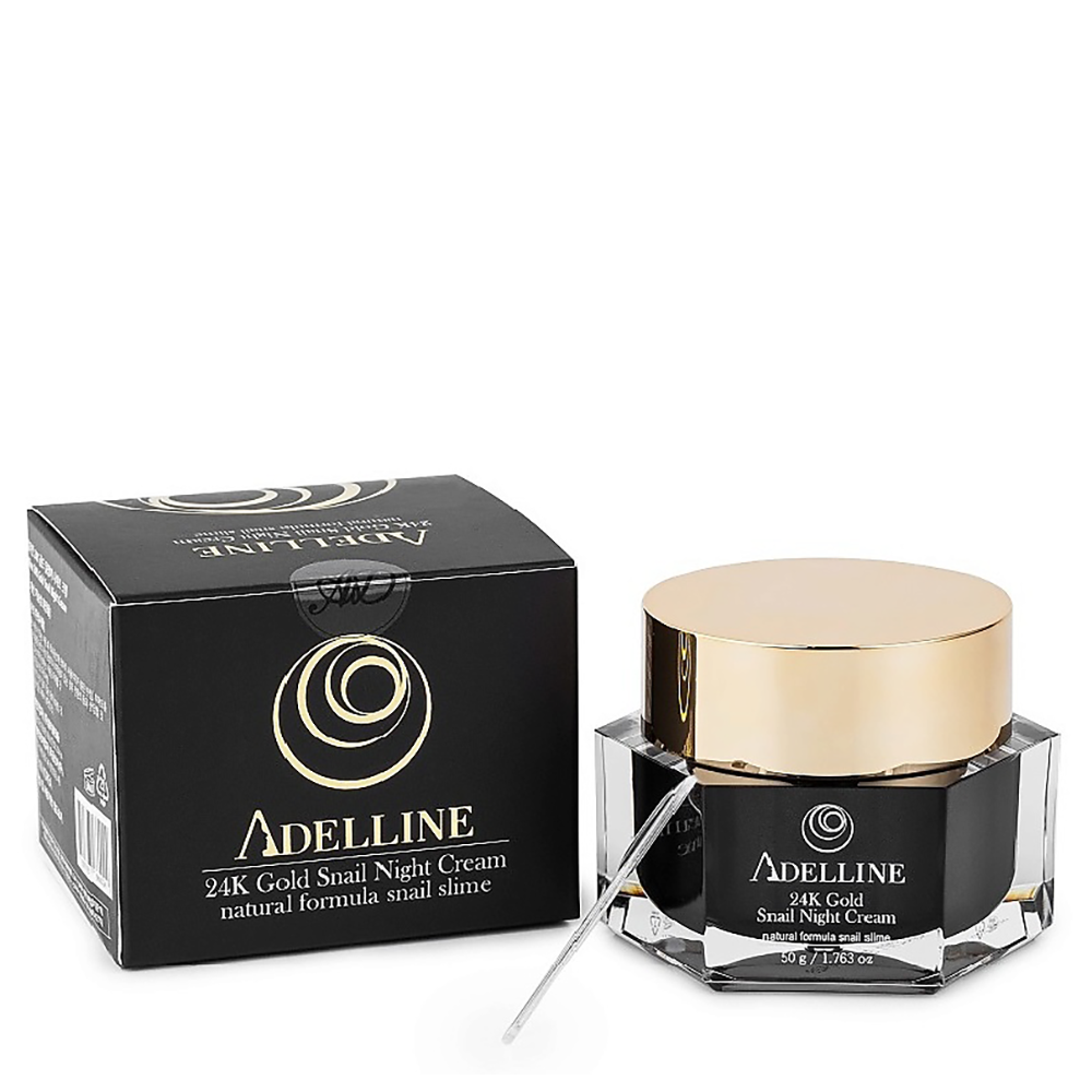 ADELLINE Крем ночной с коллоидным золотом и слизью улитки / Adelline 24K Gold Snail Night Cream 50 гр, фото 2