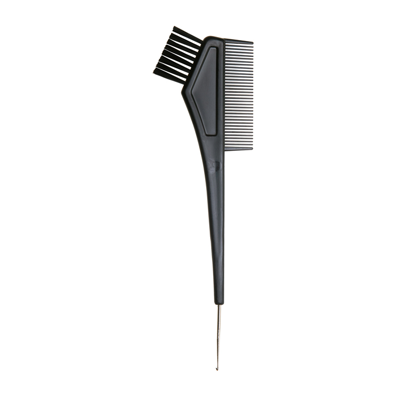 DEWAL PROFESSIONAL Кисть для окрашивания с расческой и крючком, узкая черная, с черной прямой щетиной 30 мм 3d квадраты 100 эксклюзивных схем для вязания крючком