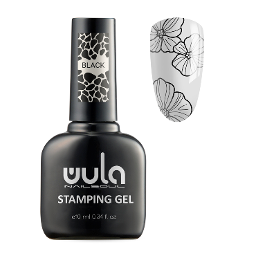 WULA NAILSOUL Гель-лак для стемпинга, черный / Stamping gel 10 мл