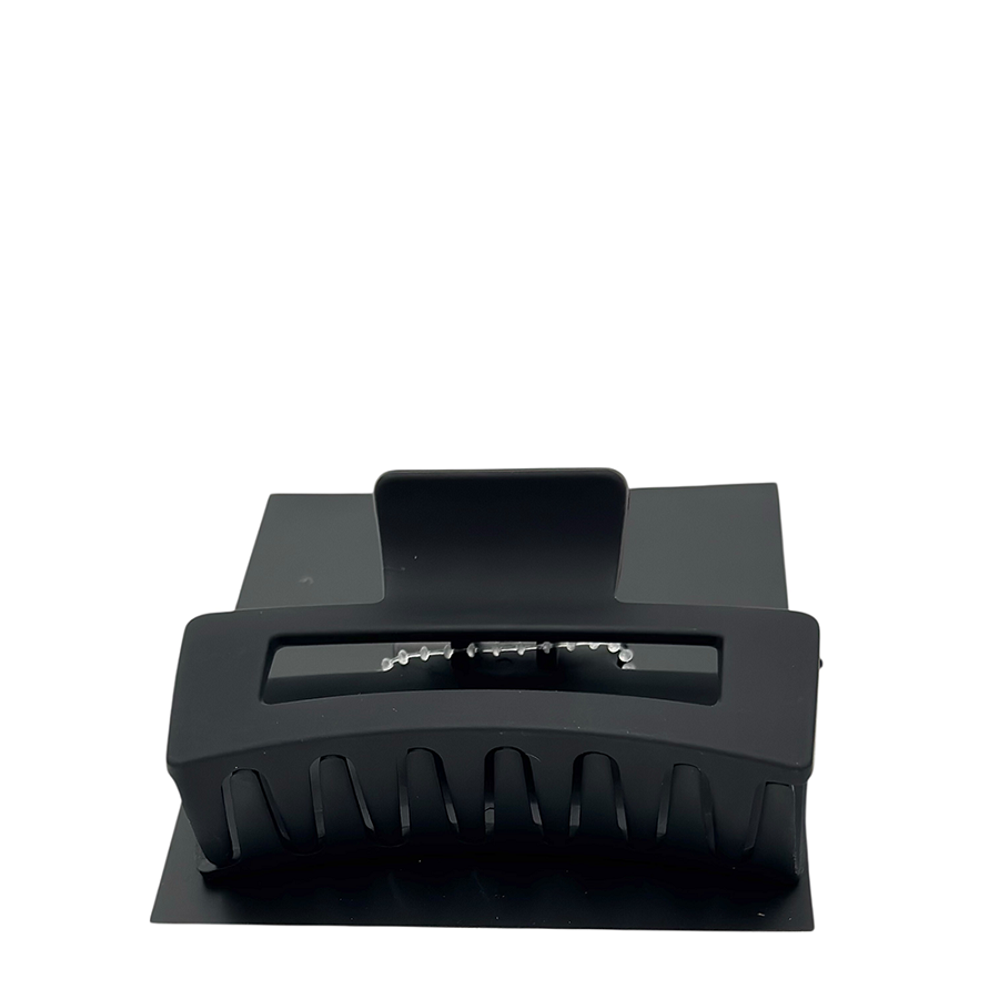 IWOU PROFESSIONAL Краб для волос большой Прямоугольник черный матовый 1шт, фото 2