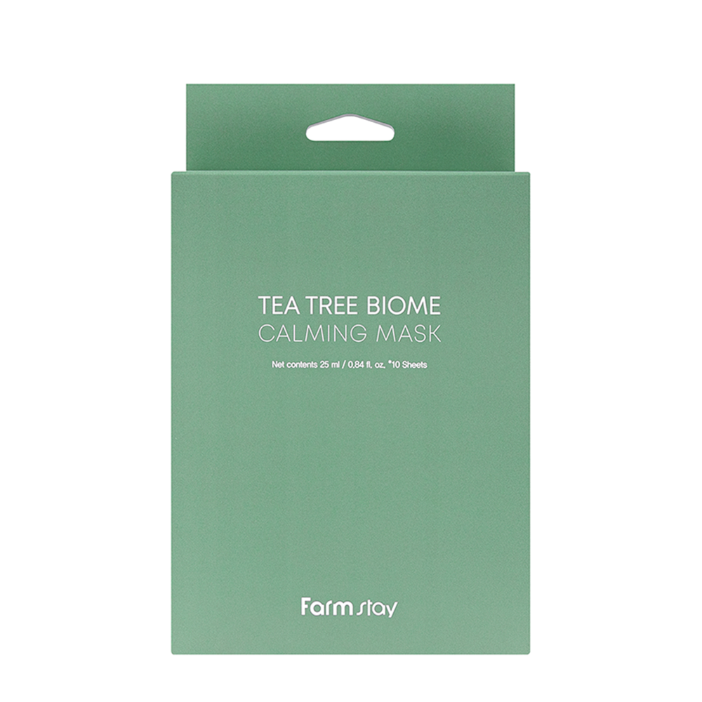 FARMSTAY Маска тканевая интенсивно успокаивающая для лица с чайным деревом / Tea Tree Biome Calming Mask 10*25 мл, фото 1