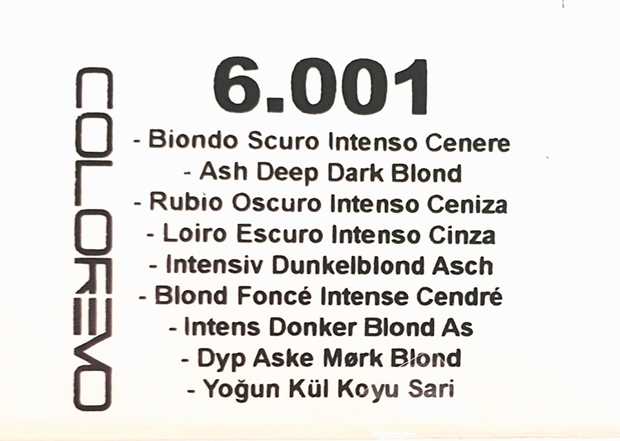 SELECTIVE PROFESSIONAL 6.001 краска для волос, тёмный блондин интенсивный пепельный / COLOREVO 100 мл, фото 2