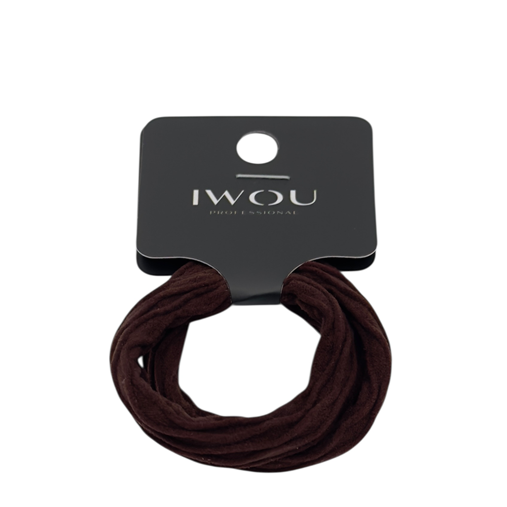 IWOU PROFESSIONAL Резинка для волос Волна темно-коричневая 2шт, фото 1