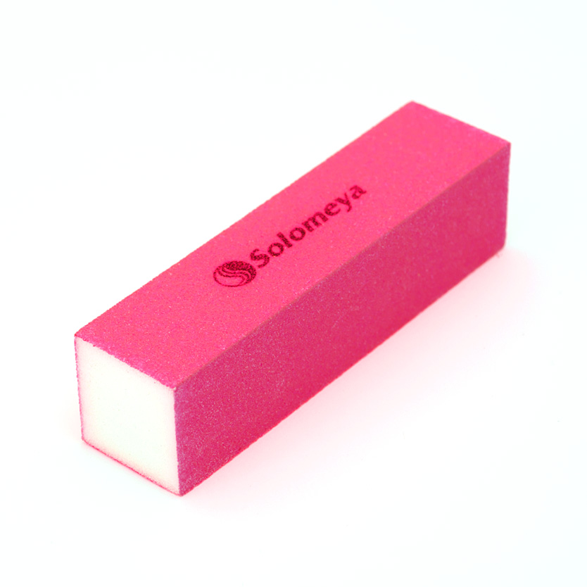 SOLOMEYA Блок-шлифовщик для ногтей, розовый / Pink Sanding Block