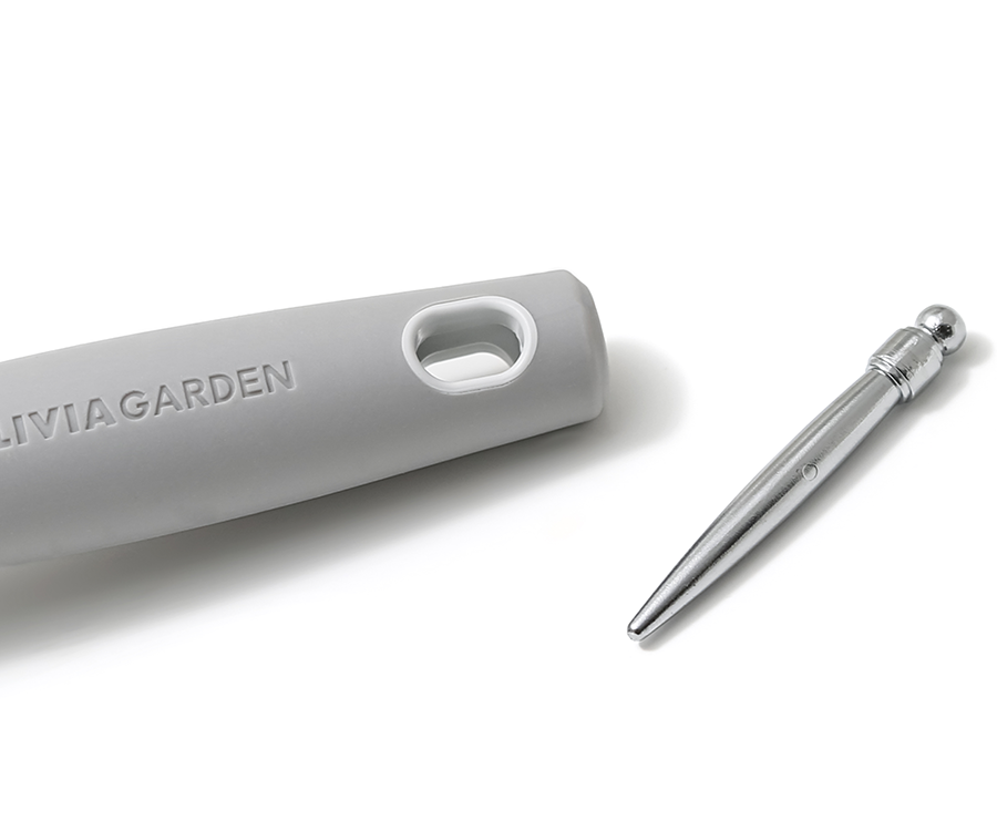 OLIVIA GARDEN Термобрашинг EXPERT BLOWOUT VENT Boar&Nylon White&Grey 20 мм, фото 3