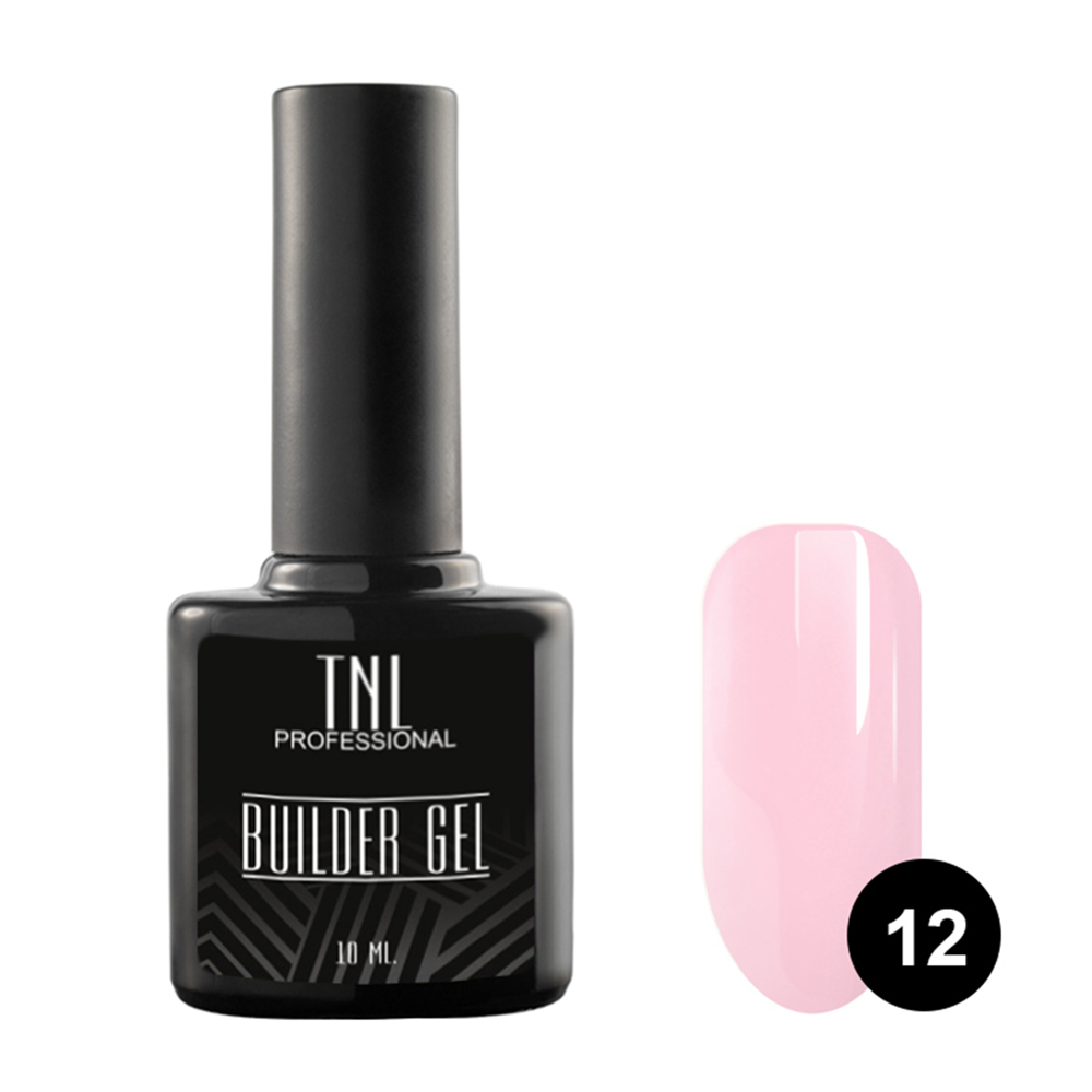 TNL Professional Гель камуфлирующий для моделирования ногтей, 12 бледно-розовый / Builder Gel 10 мл, фото 1