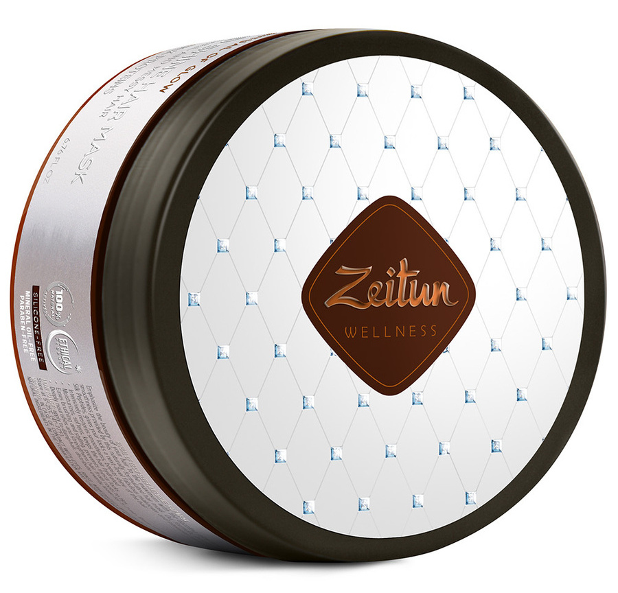 ZEITUN Маска с протеинами шелка для гладкости и блеска волос Ритуал сияния 200 мл