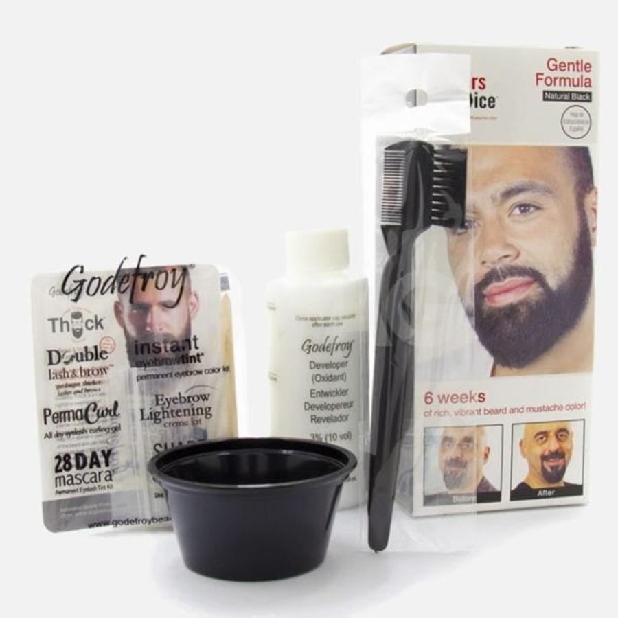 GODEFROY Набор Камуфляж бороды, натурально-черный / Barbers Choice Natural Black 145 г, фото 2
