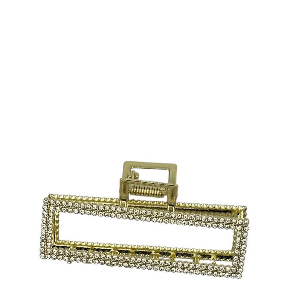 IWOU PROFESSIONAL Краб для волос большой Стразы в золоте 1шт, фото 2