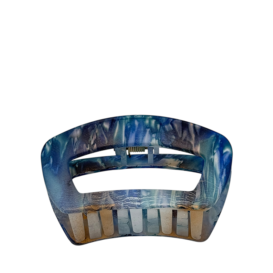 IWOU PROFESSIONAL Краб для волос Меланж сине-голубой 10*5см 1шт, фото 2