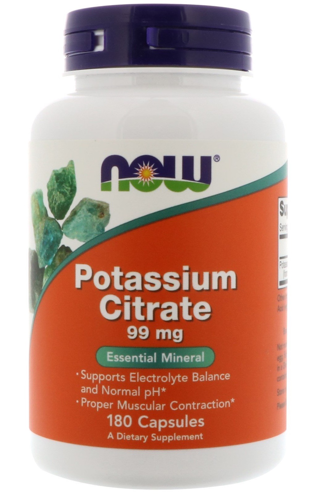 

NOW FOODS Добавка биологически активная к пище Цитрат калия / POTASSIUM CITRATE CAPS 180 капсул