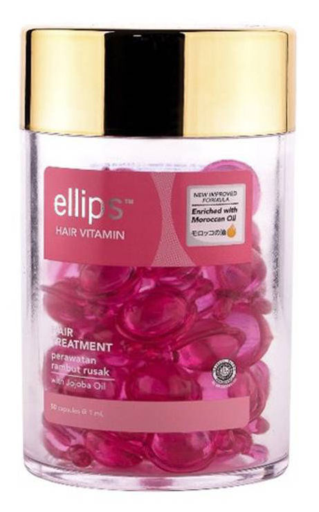 ELLIPS Масло для восстановления волос после химического воздействия, розовые капсулы / Hair Treatment 50 шт (45 г)