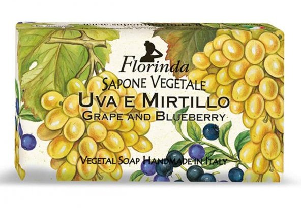 FLORINDA Мыло растительное, виноград и черника / Uva e Mirtillo 200 г