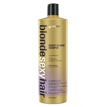 SEXY HAIR Шампунь корректирующий без сульфатов Сияющий блонд / Sulfate-free bright blonde shampoo 1000 мл