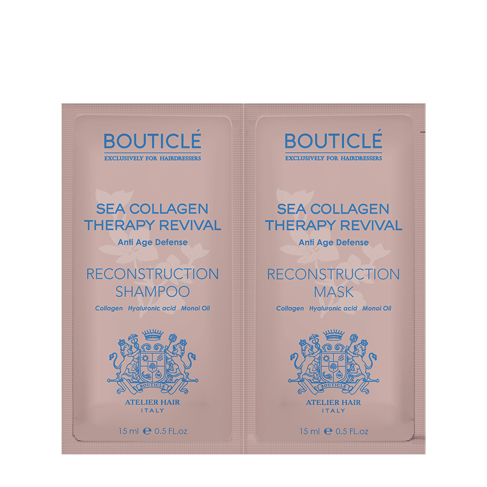 BOUTICLE Набор для волос (шампунь 15 мл + маска 15 мл) Sea Collagen Therapy Revival kerastase молочко для усиления прочности волос экстенционист гаммы resistance резистанс 200 0