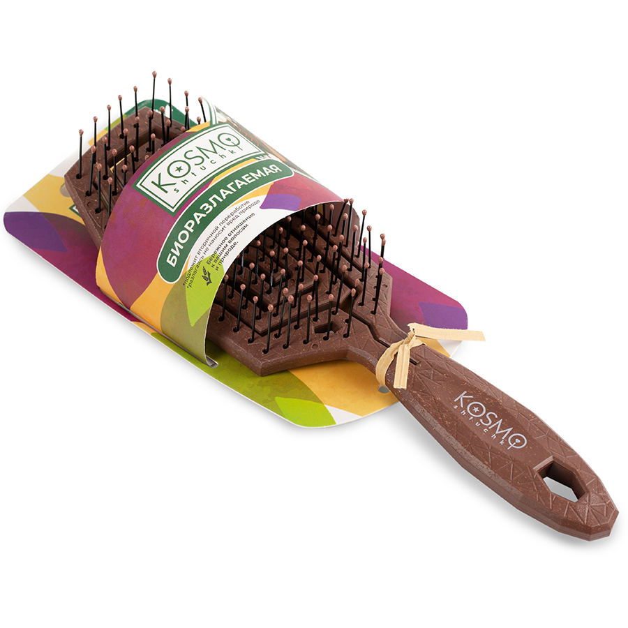 KOSMO SHTUCHKI Расческа геометрия, коричневая / KOSMO SHTUCHKI, фото 2