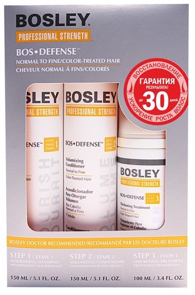 BOSLEY Система для нормальных/тонких окрашенных волос Желтая / ВОS DEFENSE