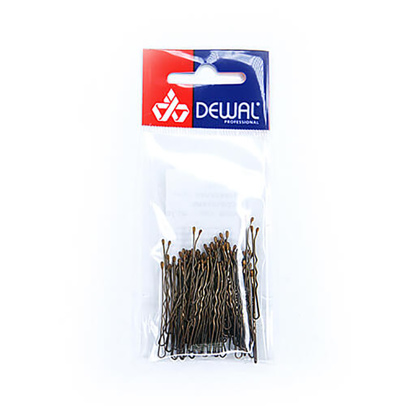 DEWAL PROFESSIONAL Невидимки коричневые, волна 40 мм, 60 шт/уп, фото 2