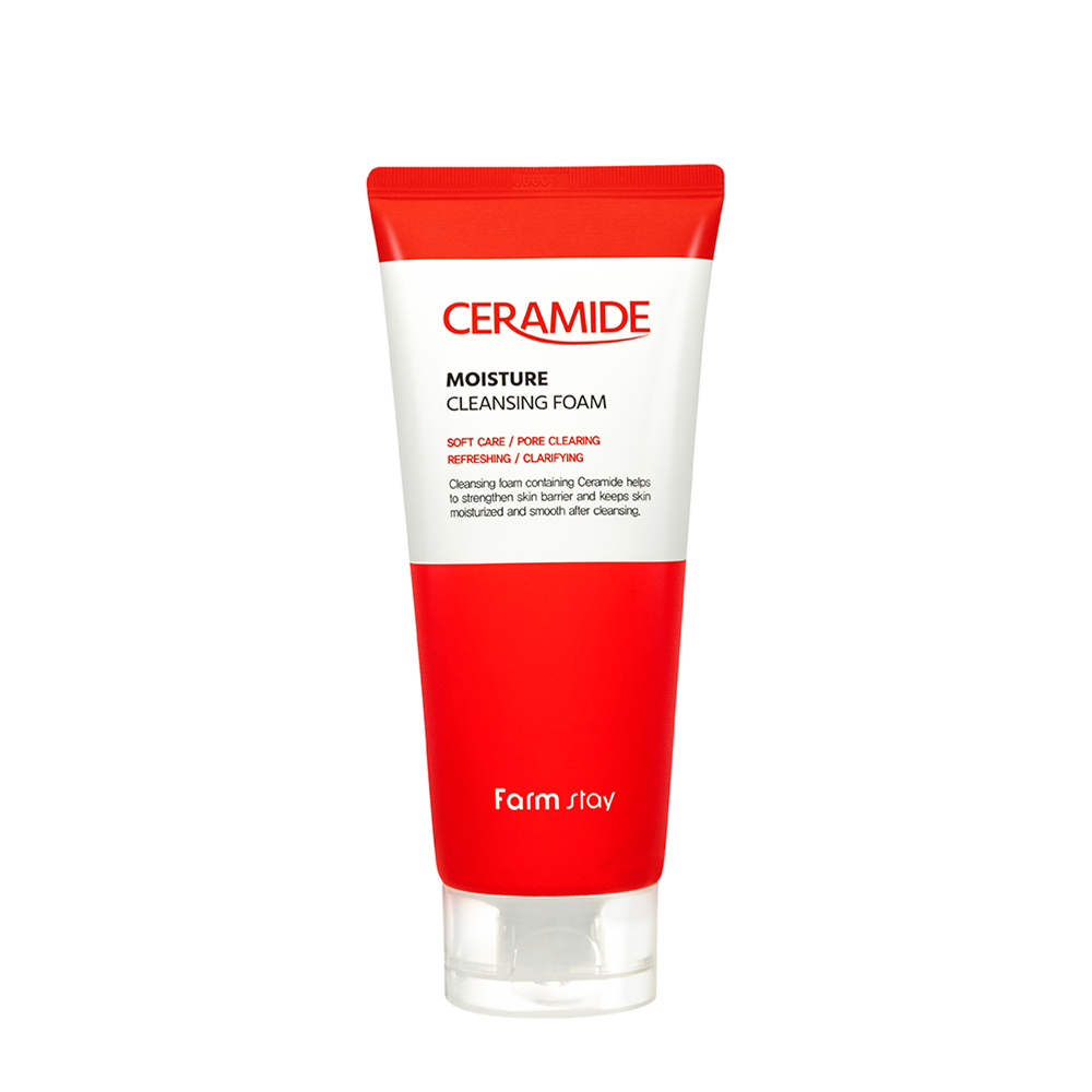 FARMSTAY Пенка питательная для лица с церамидами / Ceramide Moisture Cleansing Foam 180 мл, фото 1