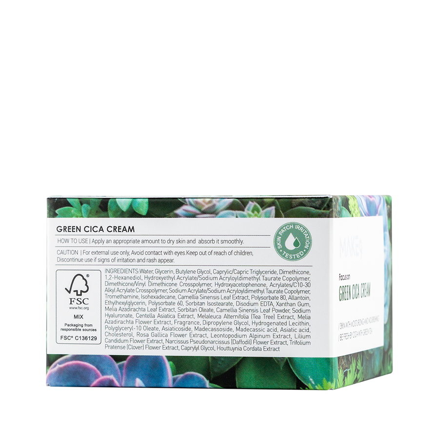 MAKE9 Крем успокаивающий для лица c экстрактом центеллы и зеленого чая / CICA CREAM 50 мл, фото 5