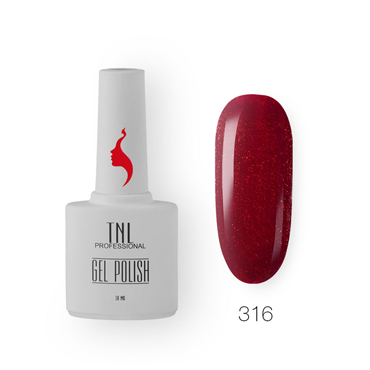 TNL PROFESSIONAL 316 гель-лак для ногтей 8 чувств, ягодный блеск / TNL 10 мл