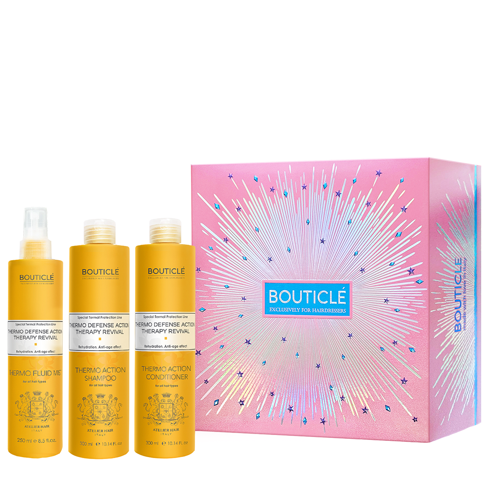 

BOUTICLE Набор Термозащита для волос (шампунь 300 мл, кондиционер 300 мл, флюид 250 мл) AH Thermo Defense Action
