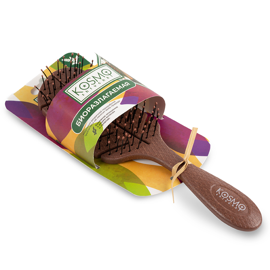 KOSMO SHTUCHKI Расчёска лепестковая 5439-M2, коричневая / KOSMO SHTUCHKI, фото 2