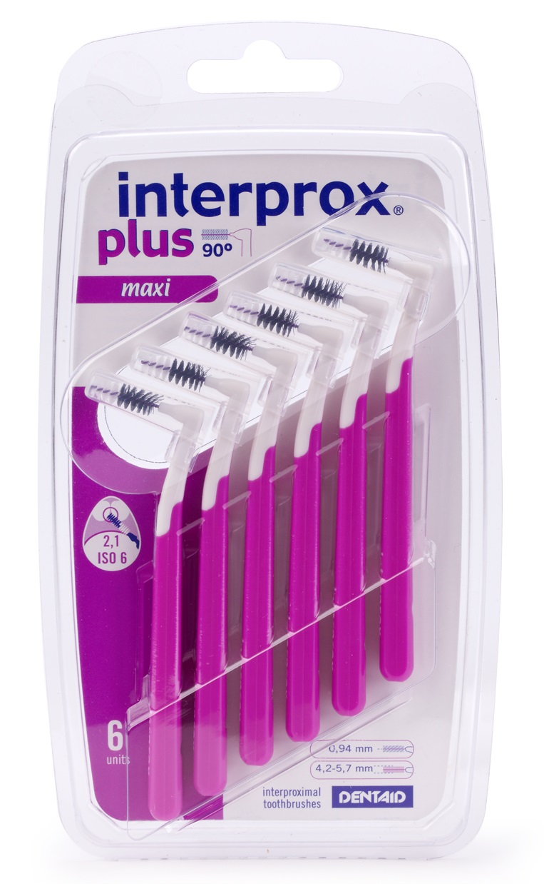 DENTAID Ершик межзубный Interprox Plus Maxi 6 шт farres кисть ершик для бровей и ресниц professional 1